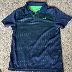 Under Armour Blue and Green Performance Polo Shirt